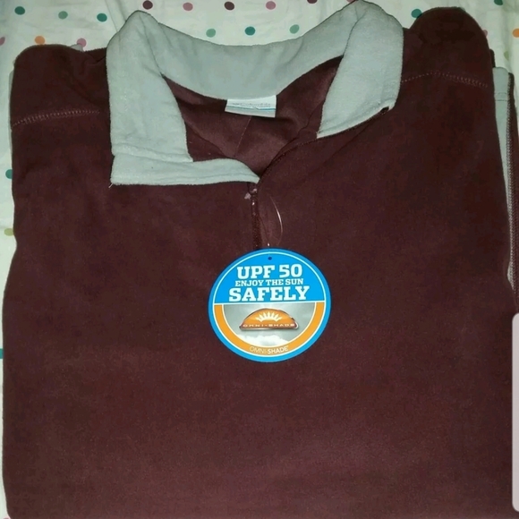 Columbia Large Burgundy Golf Sweater - Picture 1 of 4
